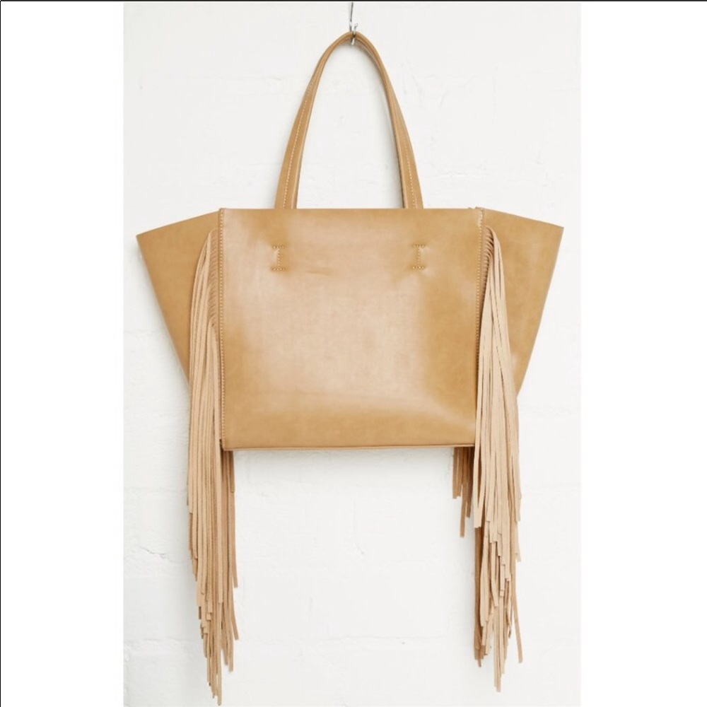 Remi & reid vegan leather fringe shoulder bag